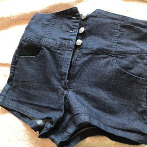 Jean Shorts - 3 Buttons